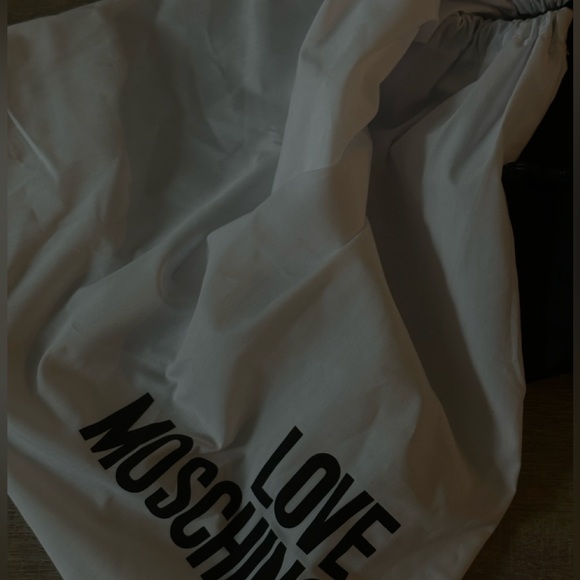 Love Moschino Nylon Backpack - Black w/ Gold Hardware & Red Lining - Picture 2 of 7